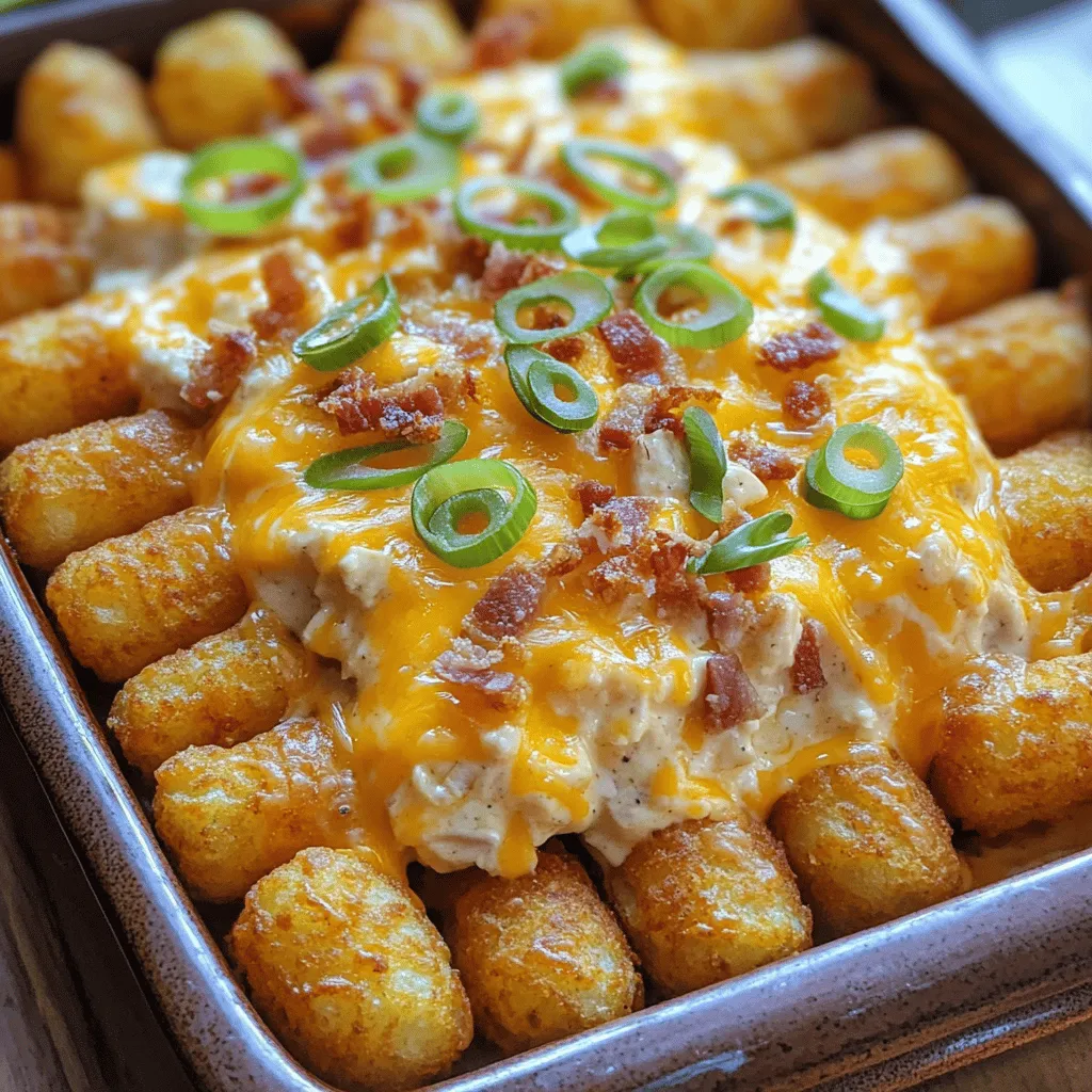 Cracked Out Chicken Tater Tot Casserole Rezept lecker