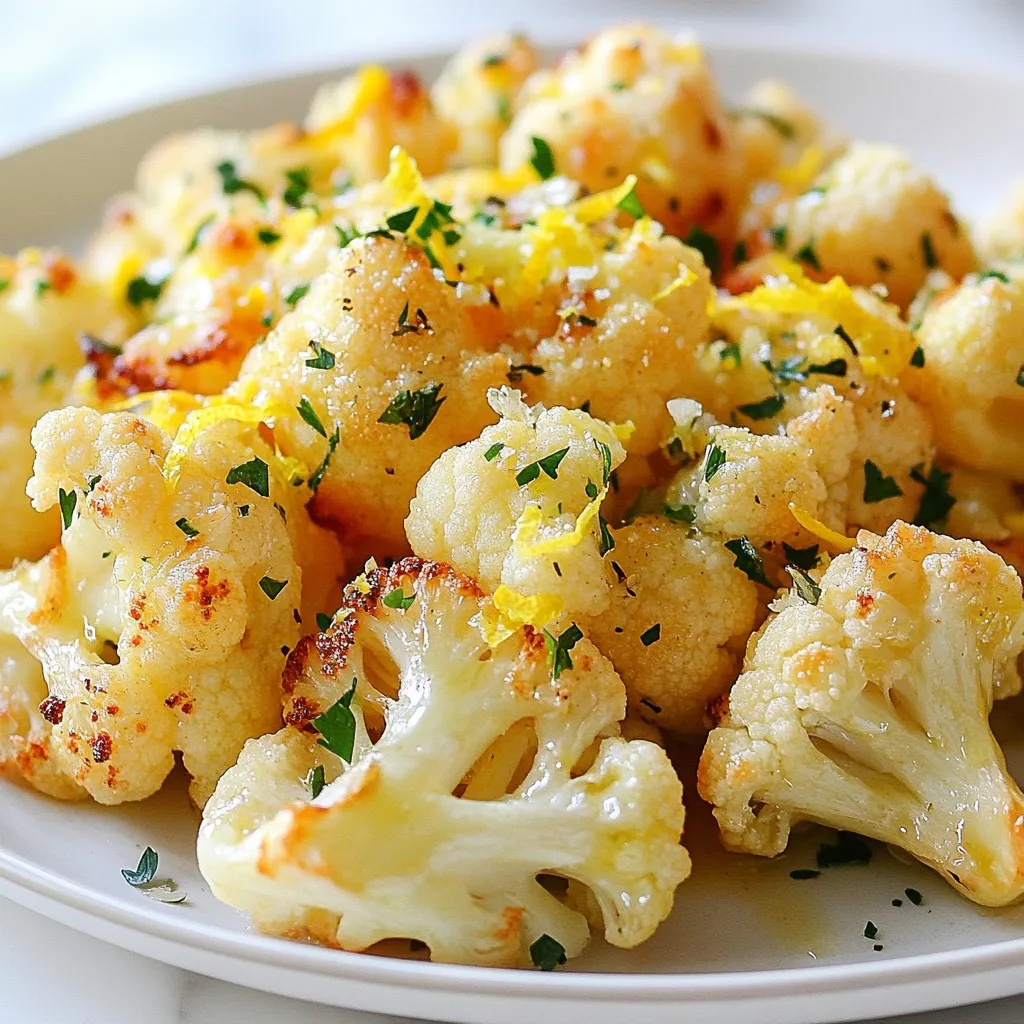 Lemon Garlic Roasted Cauliflower Knusprig und Lecker