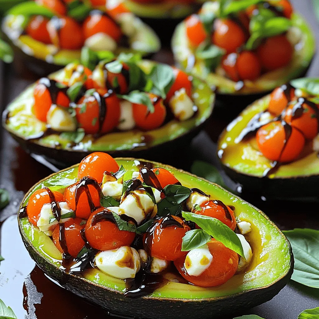 Caprese Gefüllte Avocado Frisch und Köstlich Genießen