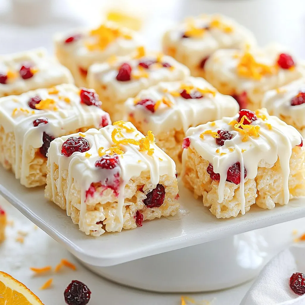 Cranberry Orange Rice Krispie Treats Einfach und Lecker