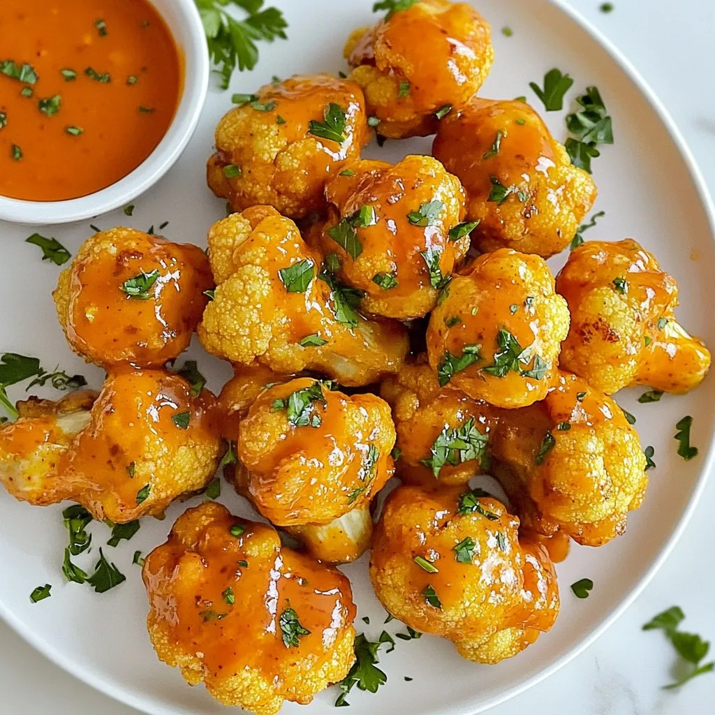 Vegan Cauliflower Buffalo Wings Knusprig und Lecker
