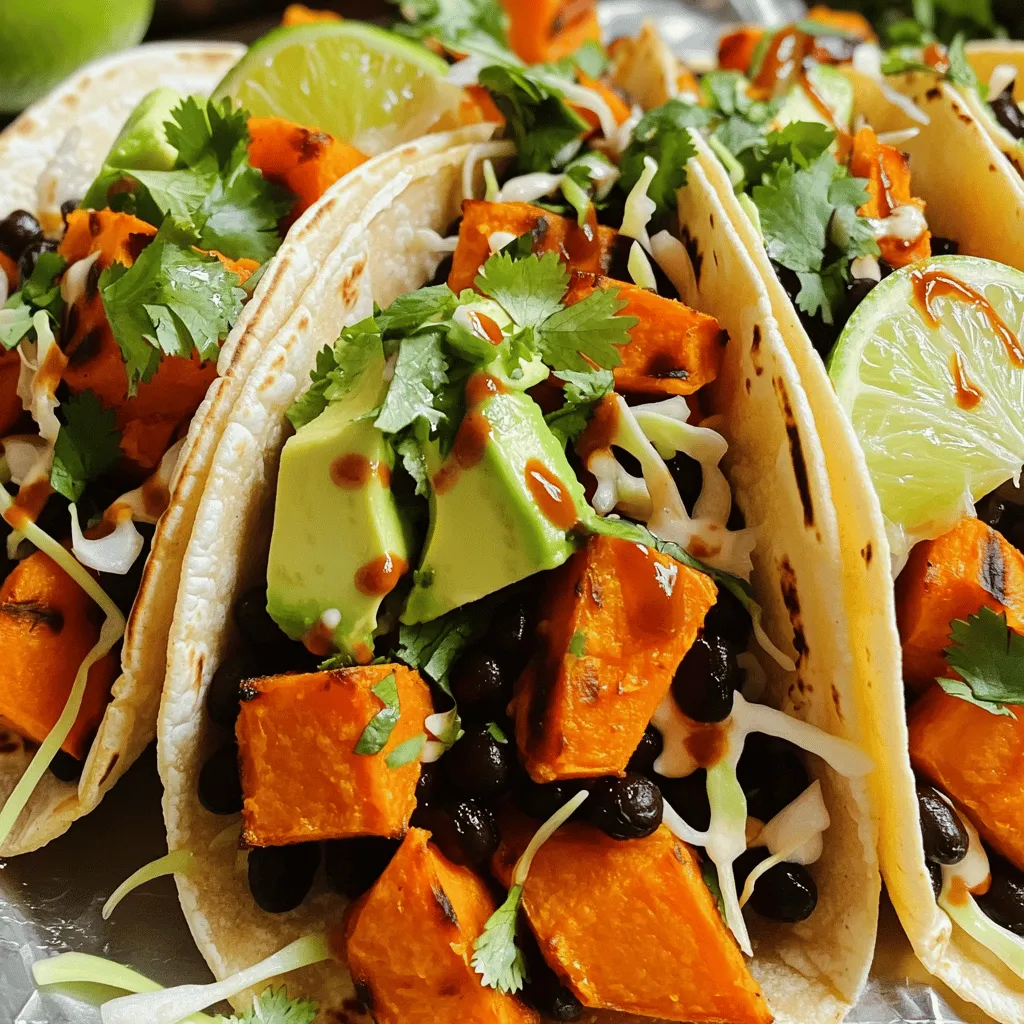 Süßkartoffel-Schwarze-Bohnen-Tacos Einfach und Lecker