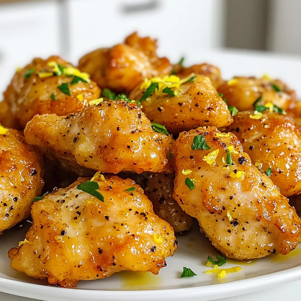 Air Fryer Lemon Pepper Chicken Bites Knusprig und Lecker