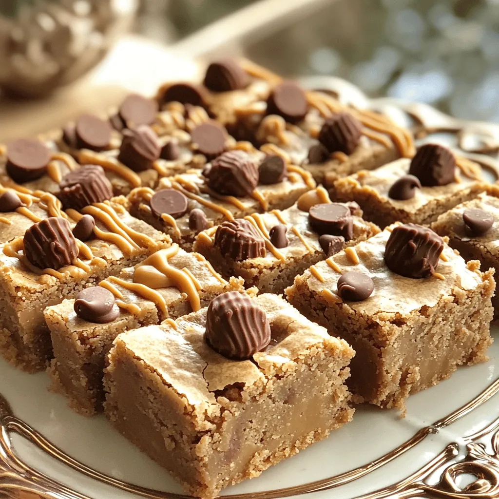 Peanut Butter Cup Blondies Fantastisches Dessert Rezept