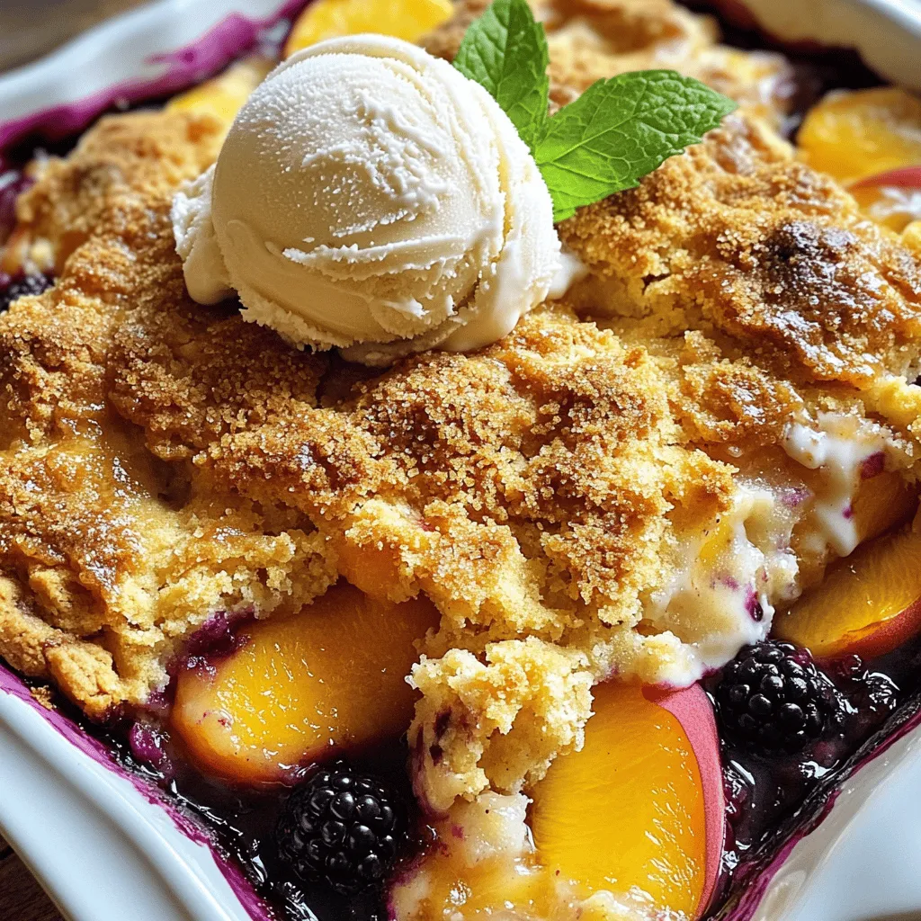 Peach Blackberry Cobbler Lecker und Einfache Zubereitung
