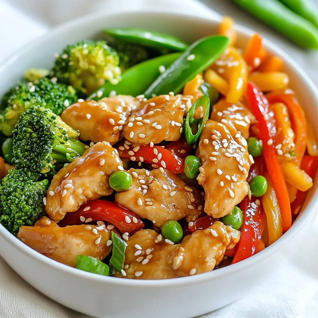 Sesame Ginger Chicken Stir Fry Schnelles Rezept
