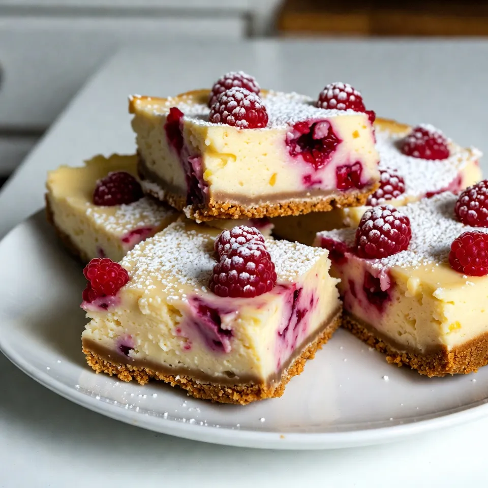 Lemon Raspberry Cheesecake Bars Frisch und Lecker