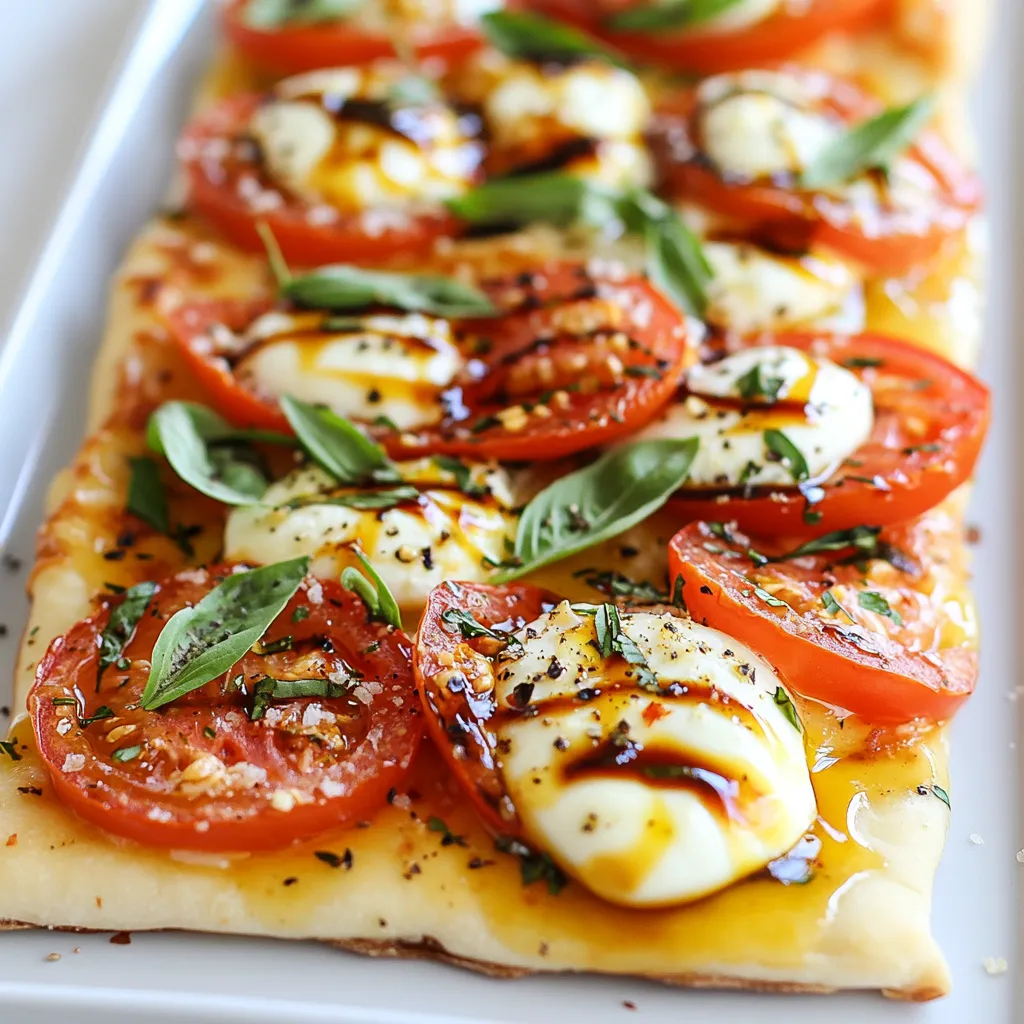 Tomato Basil Mozzarella Flatbread Leckereien Zubereiten