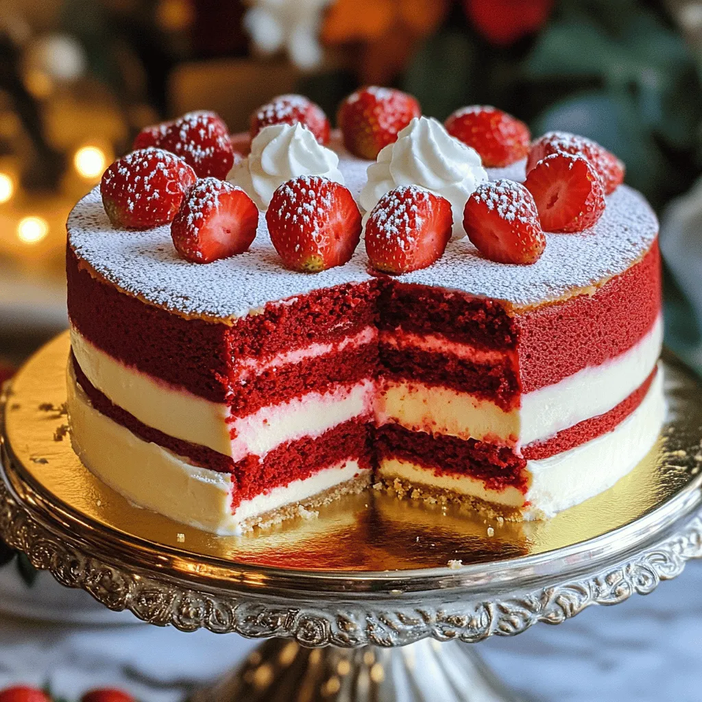 Decadent Red Velvet Strawberry Cheesecake Rezept