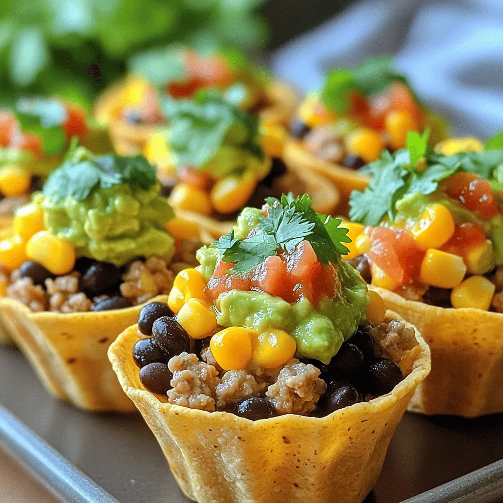 Mini Taco Cups Einfache und köstliche Idee
