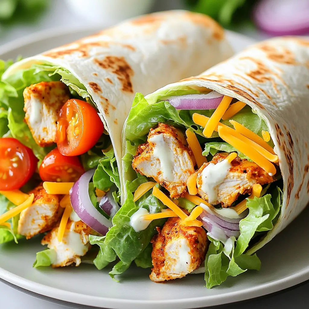 Spicy Cajun Chicken Wraps Schnelle und leckere Mahlzeit