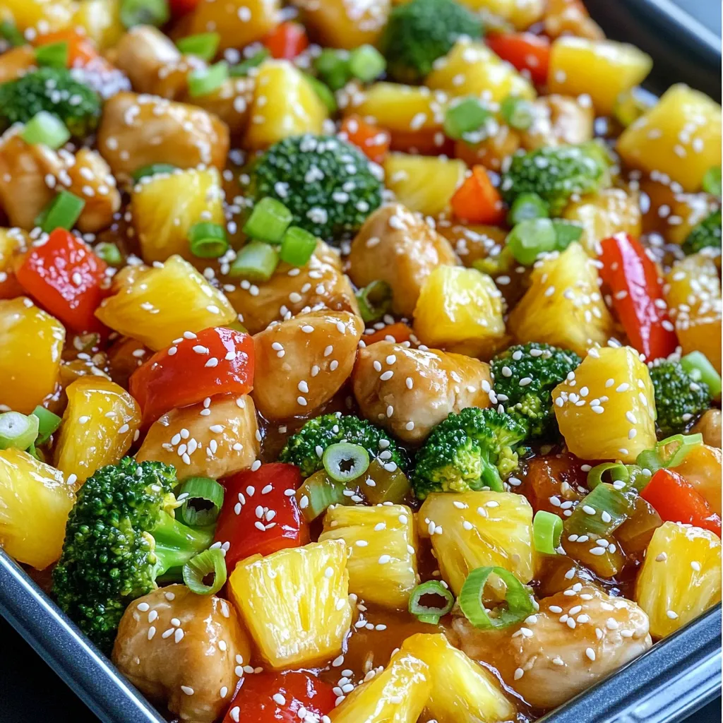 Sheet-Pan Sweet and Sour Chicken Einfache Kochidee