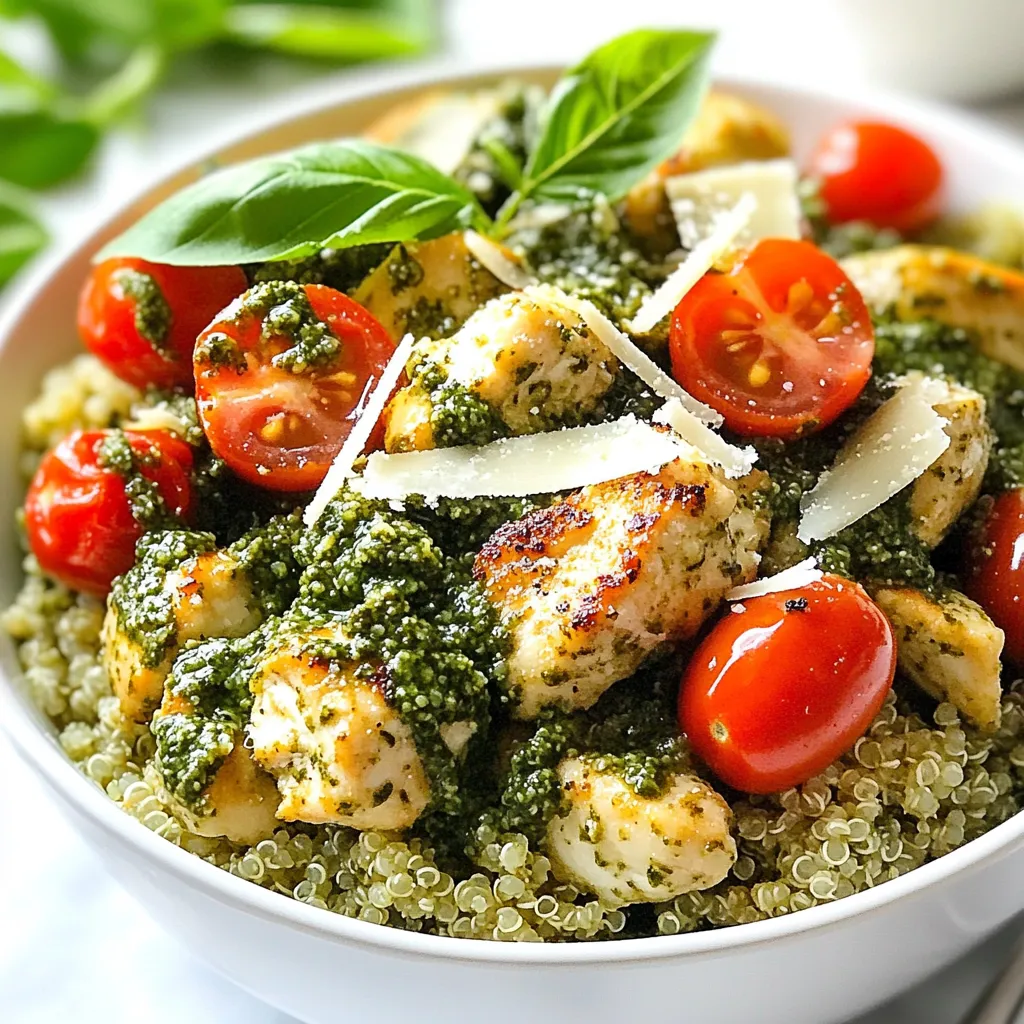 Pesto Chicken Quinoa Skillet Schnelle und nahrhafte Mahlzeit