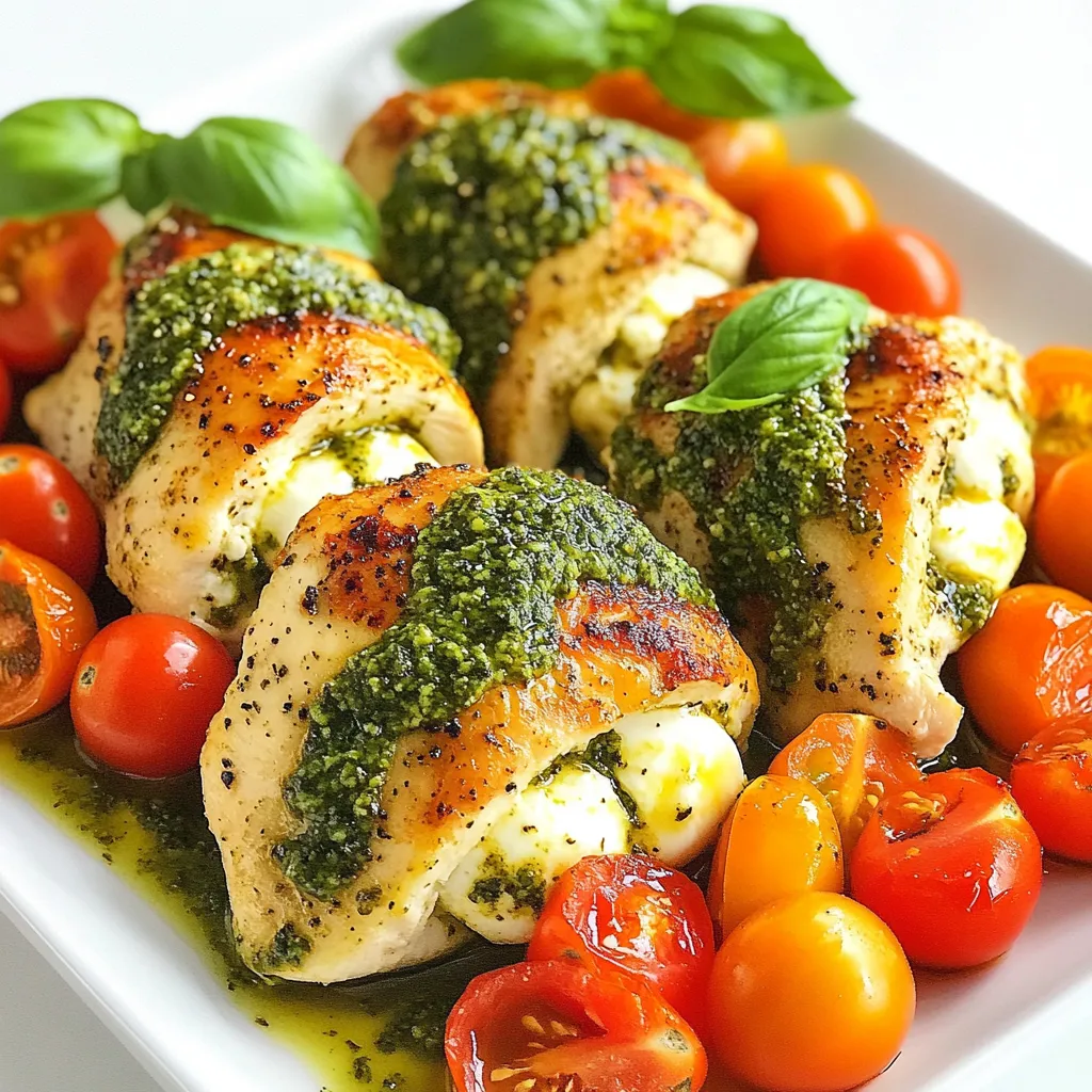 Pesto Mozzarella Stuffed Chicken Einfache und Leckere Speise