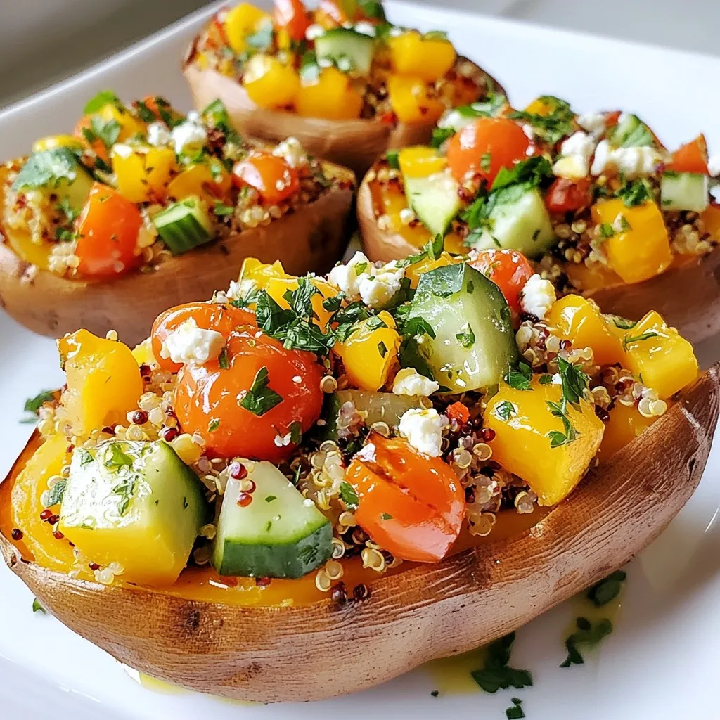 Mediterranean Stuffed Sweet Potatoes Kraftvoll und Gesund