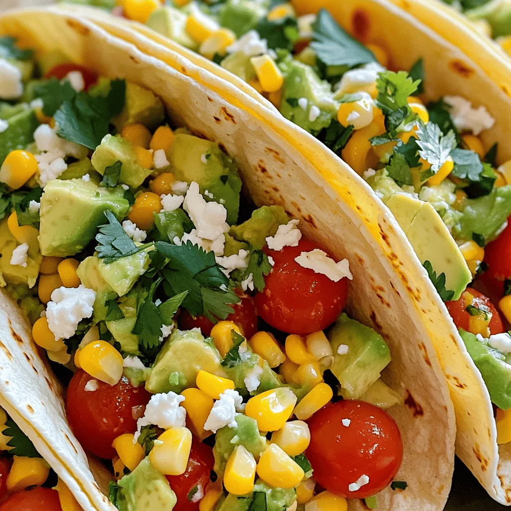 Zesty Avocado Corn Tacos Einfach und Köstlich Genießen