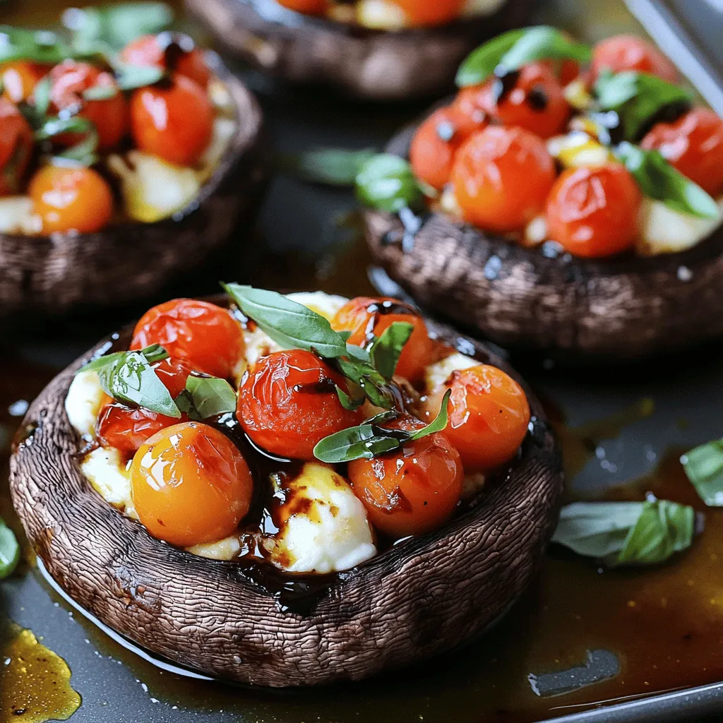 Caprese Stuffed Portobello Mushrooms Köstliches Rezept