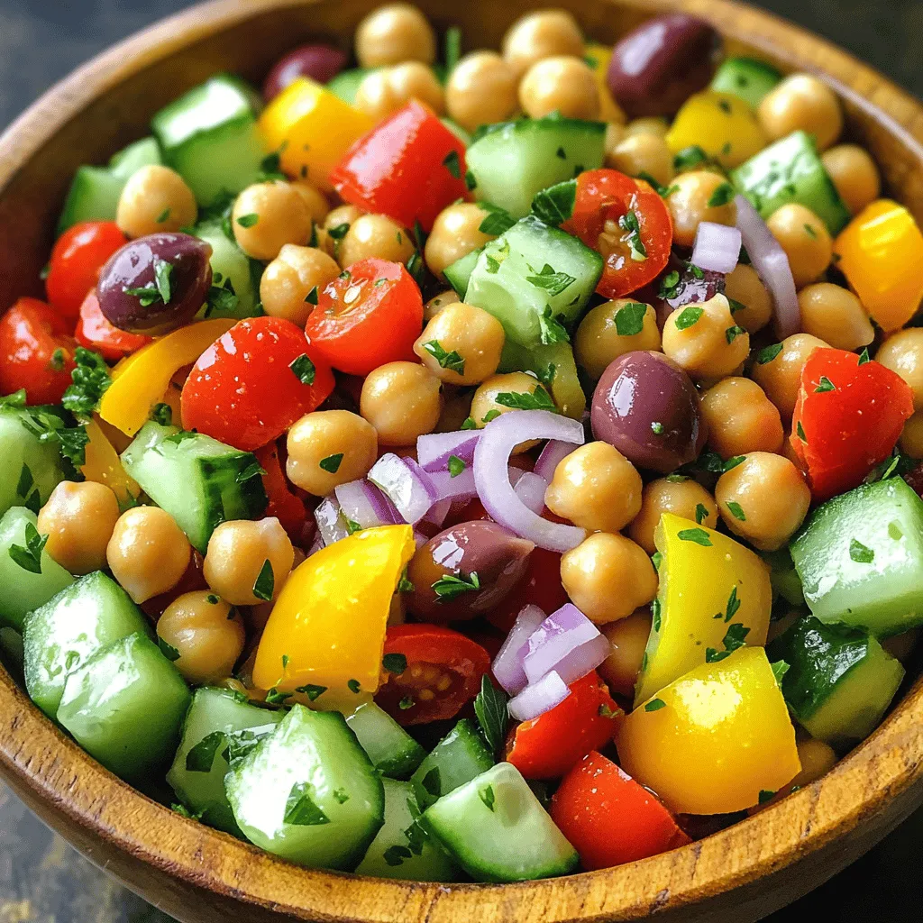Mediterranean Chickpea Salad voller Genuss und Farbe