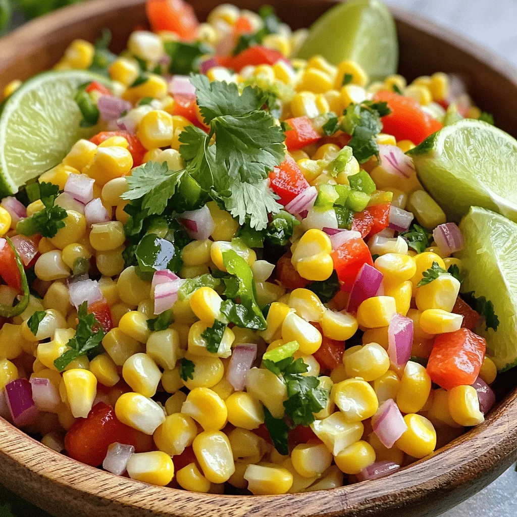 Spicy Cilantro Lime Corn Salad frischer Genuss