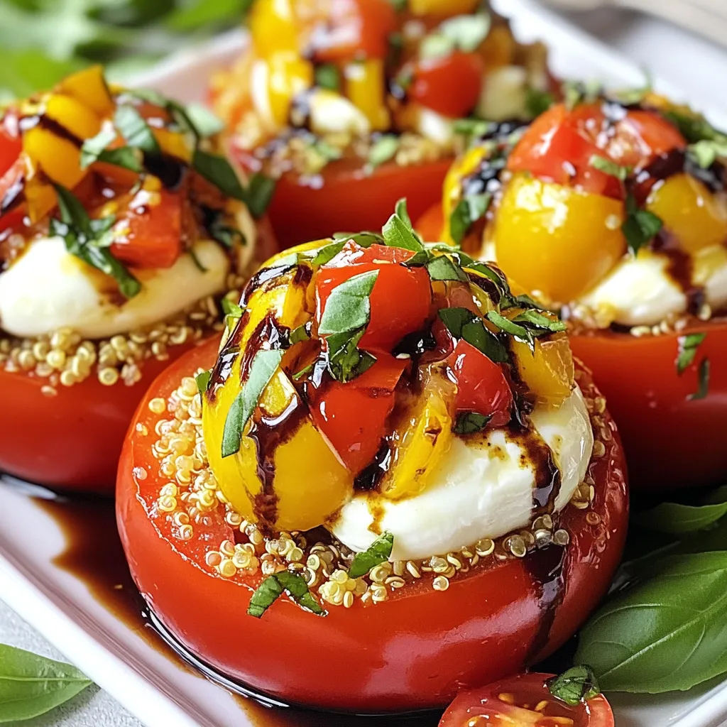 Caprese Quinoa Stuffed Tomatoes Gesunde Gemüsefülle