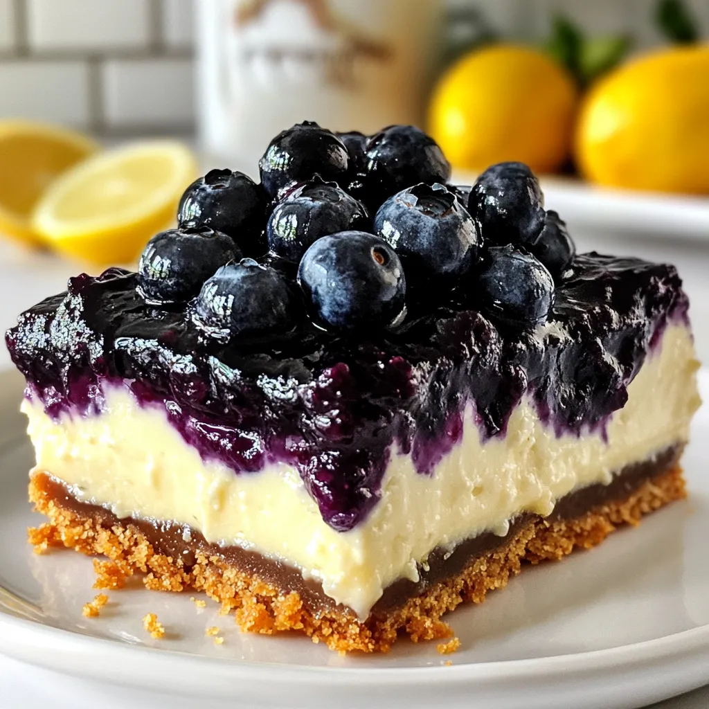 Himmlische Blueberry Lemon Cheesecake Bars Rezept
