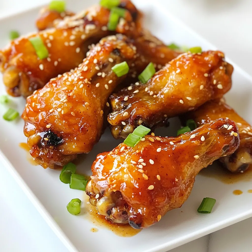 Knusprige Honey Garlic Chicken Wings Einfaches Rezept