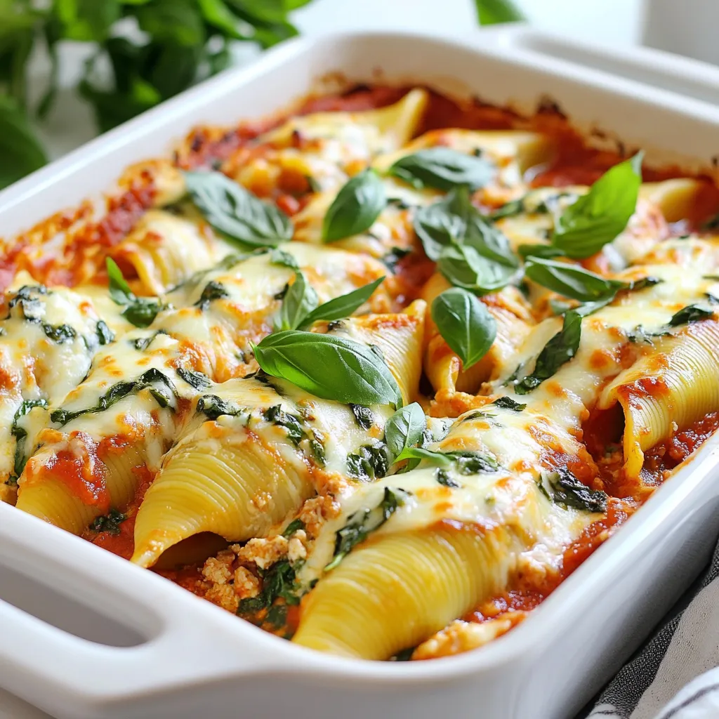 Türkey Spinach Stuffed Shells Schnelle und leckere Mahlzeit