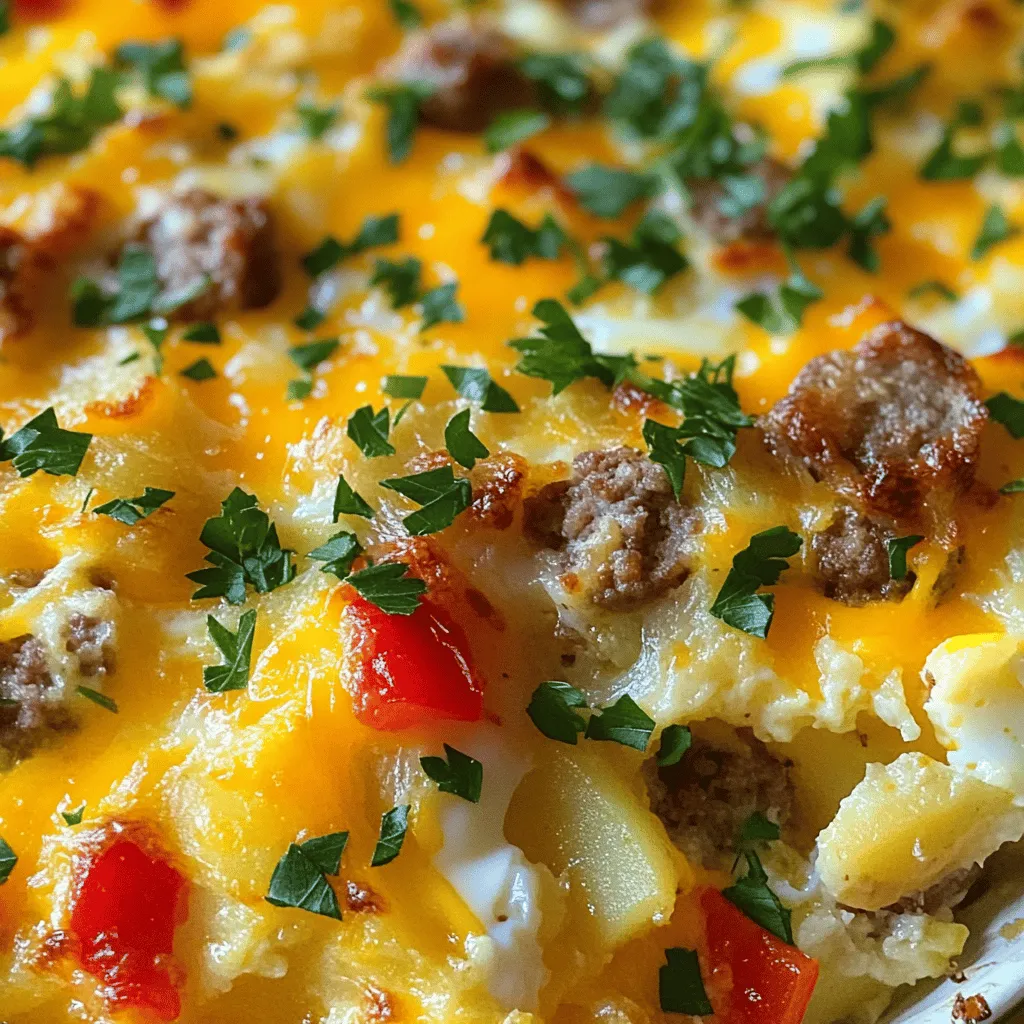 Savory Breakfast Sausage and Cheese Casserole Rezept