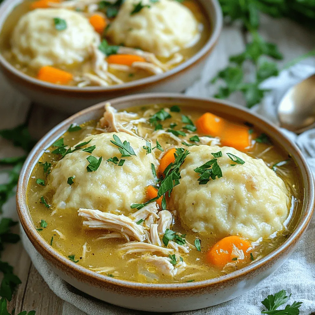 Klassisches Huhn mit Knödeln köstlich zubereitet