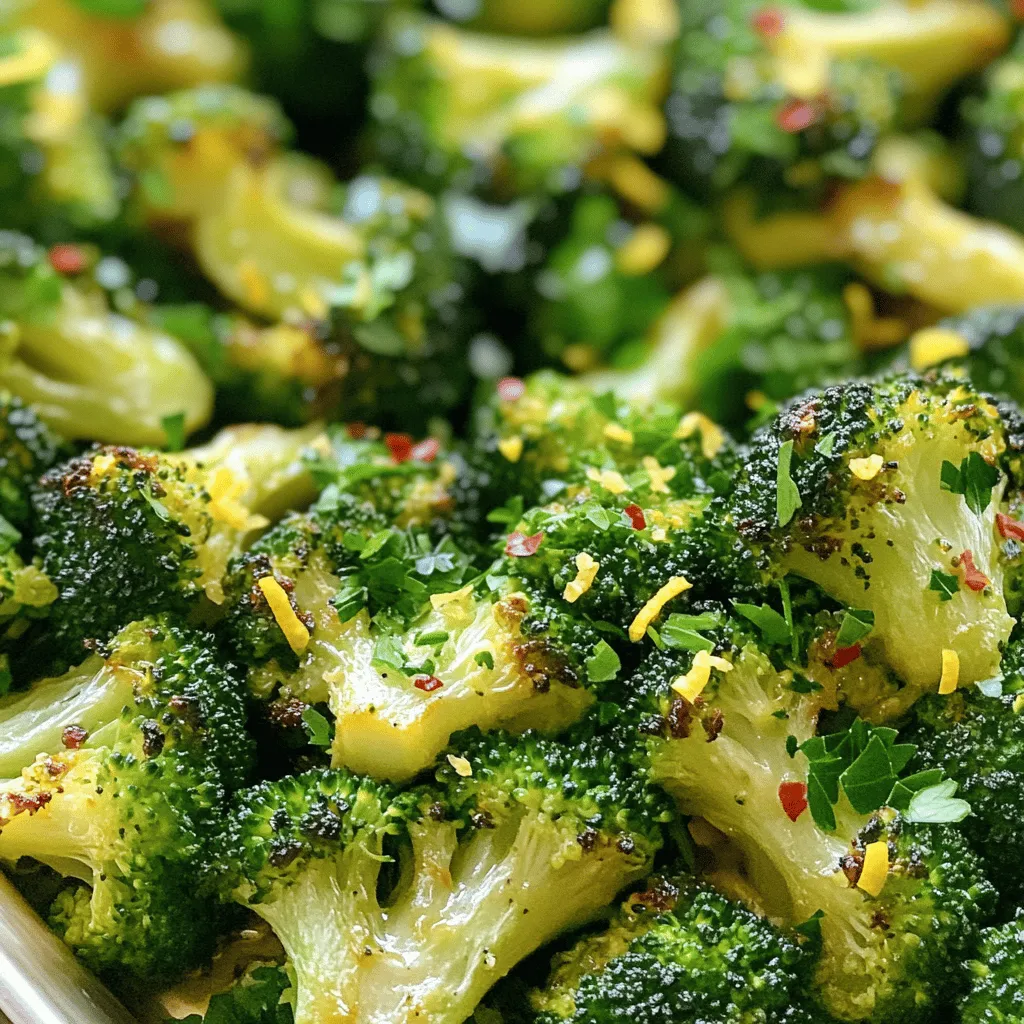 Lemon Garlic Roasted Broccoli Einfaches Rezept