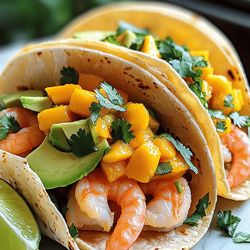 Würzige Mangoshrimp-Tacos Einfaches und köstliches Gericht
