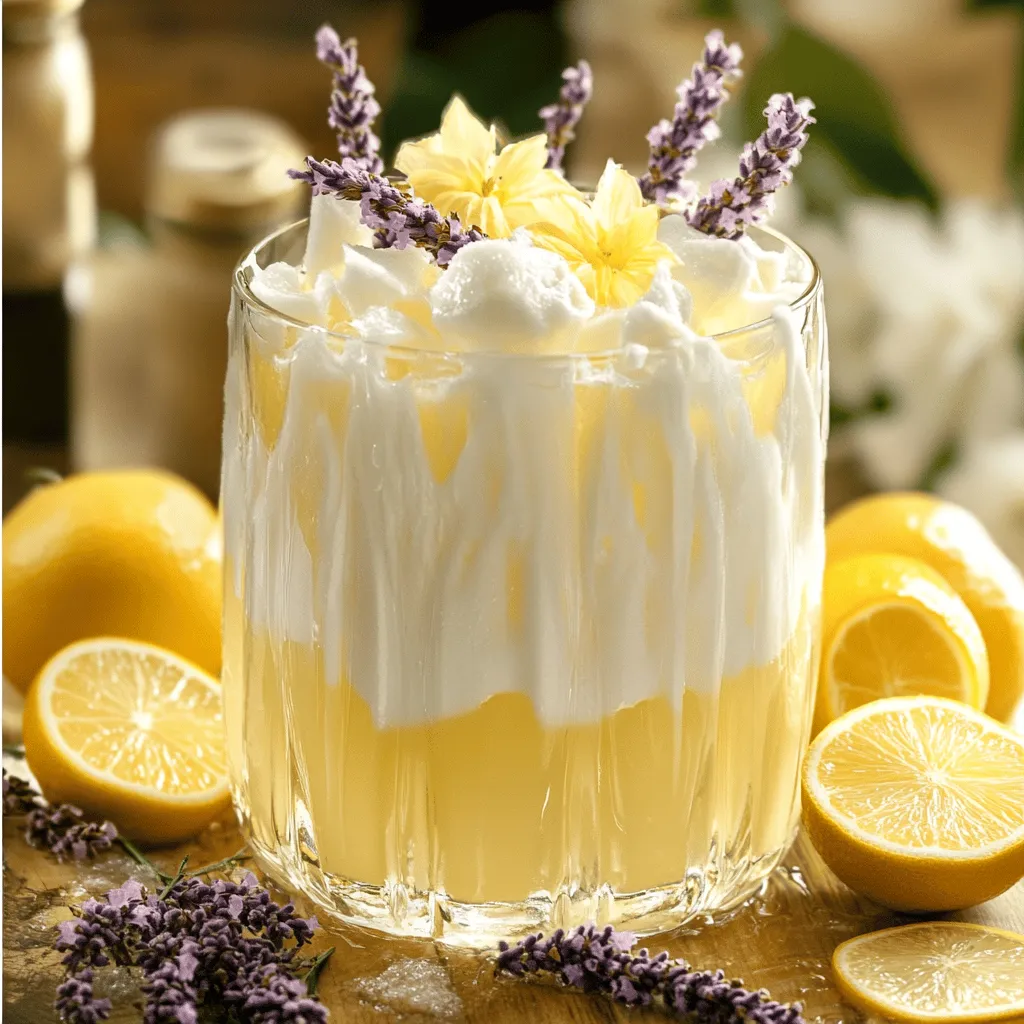 Kokos Lavender Lemonade Mocktail Rezept für erfrischende Getränke