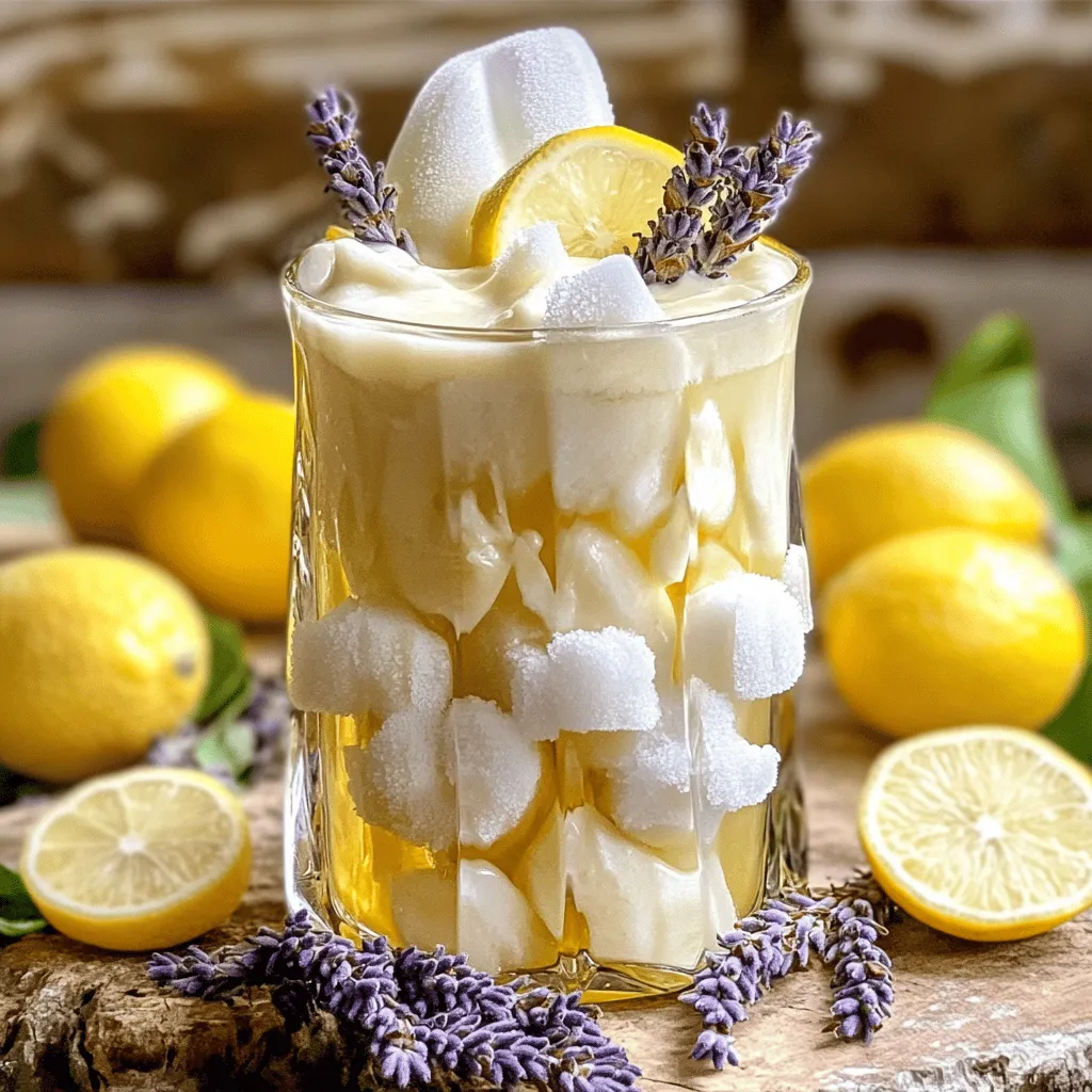 Um eine köstliche Kokos-Lavendel-Limonade zu machen, brauchen wir einige einfache Zutaten. Hier ist, was du benötigst: