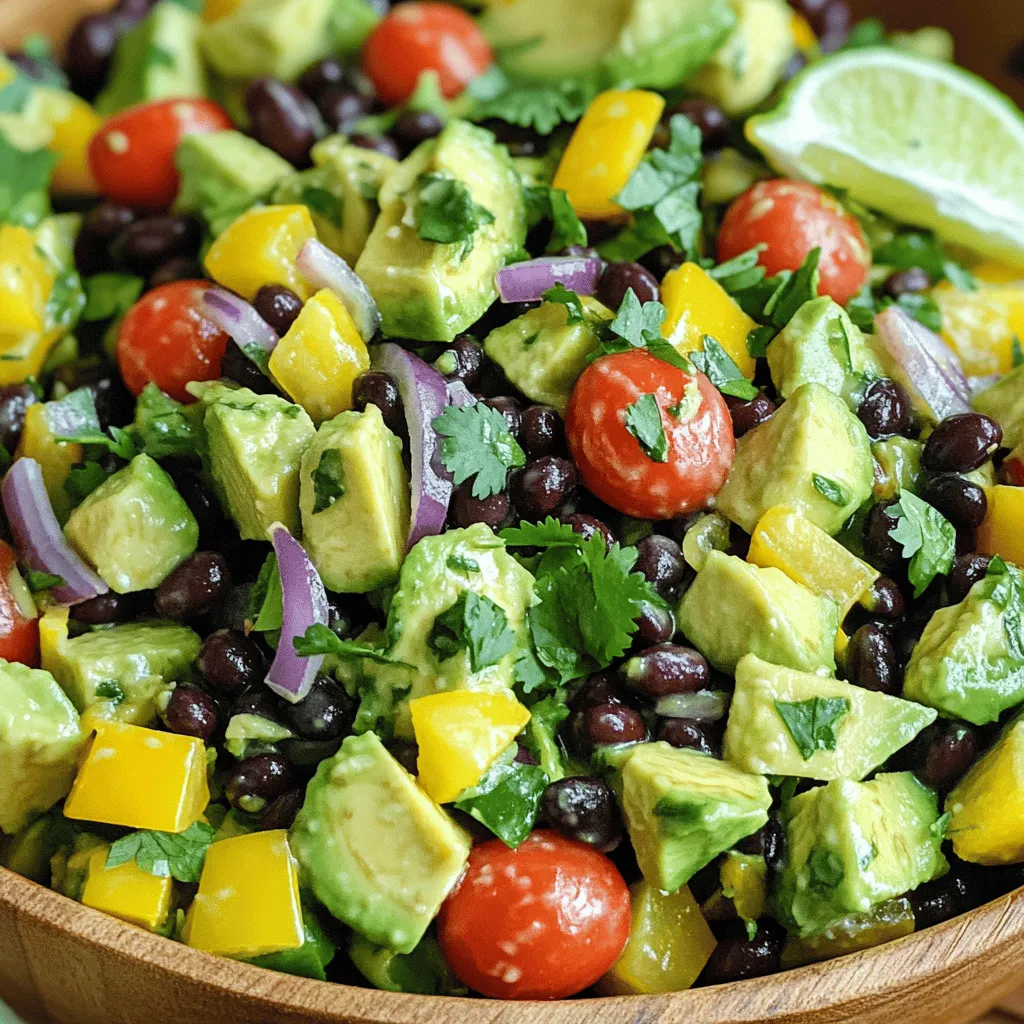 Avocado Black Bean Salad Frisch und Nahrhaft Genießen