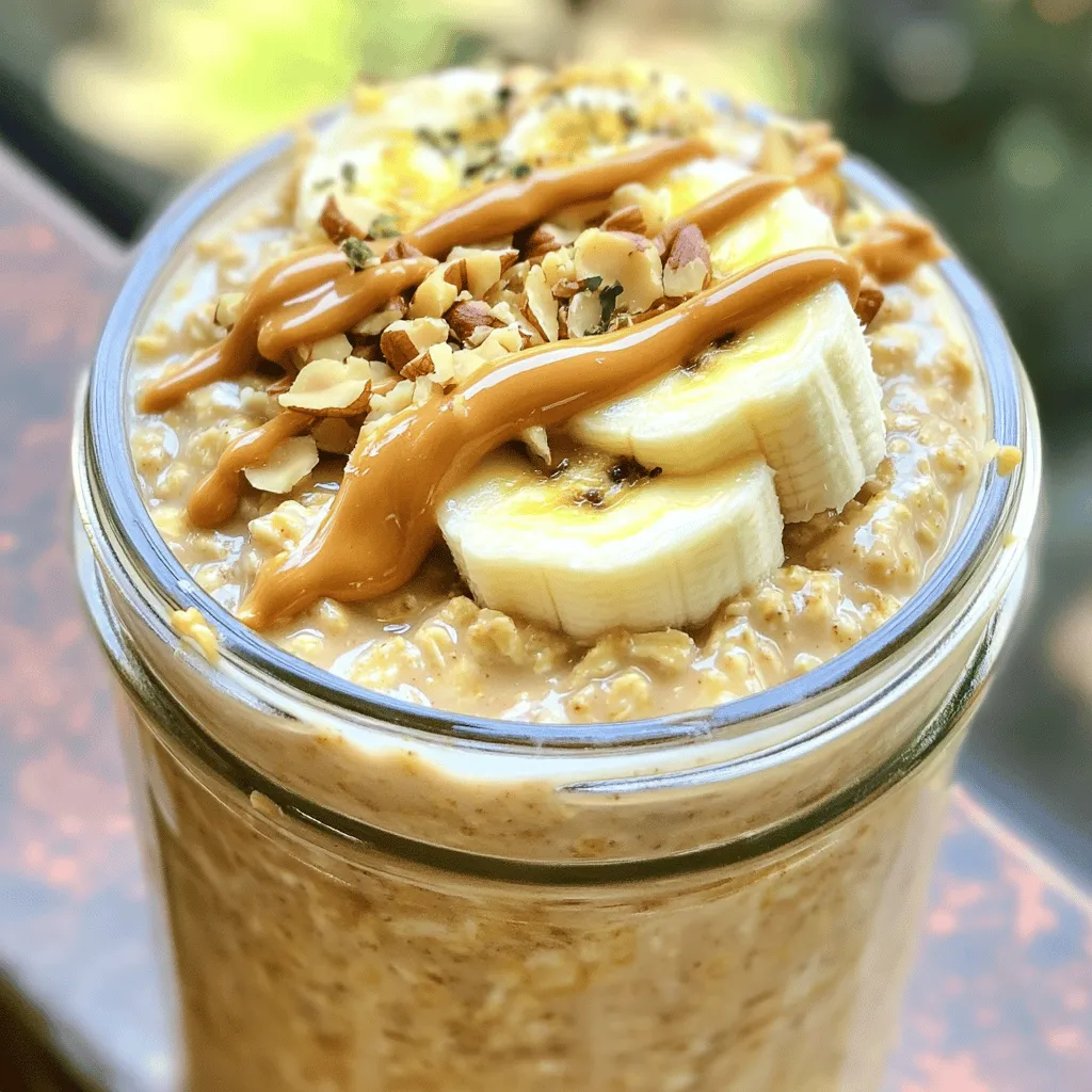 Peanut Butter Banana Overnight Oats Nährstoffreiches Rezept
