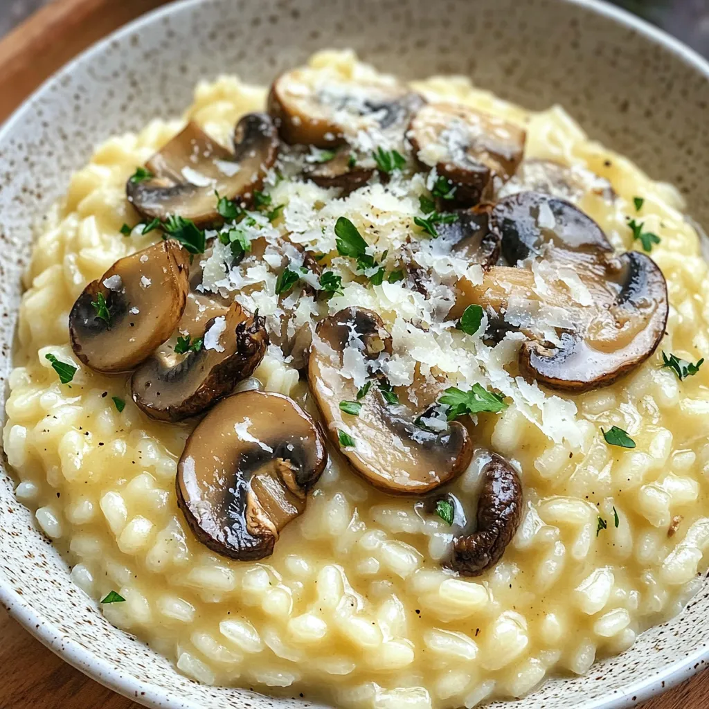 Garlic Butter Mushroom Risotto Crema für jeden Tag
