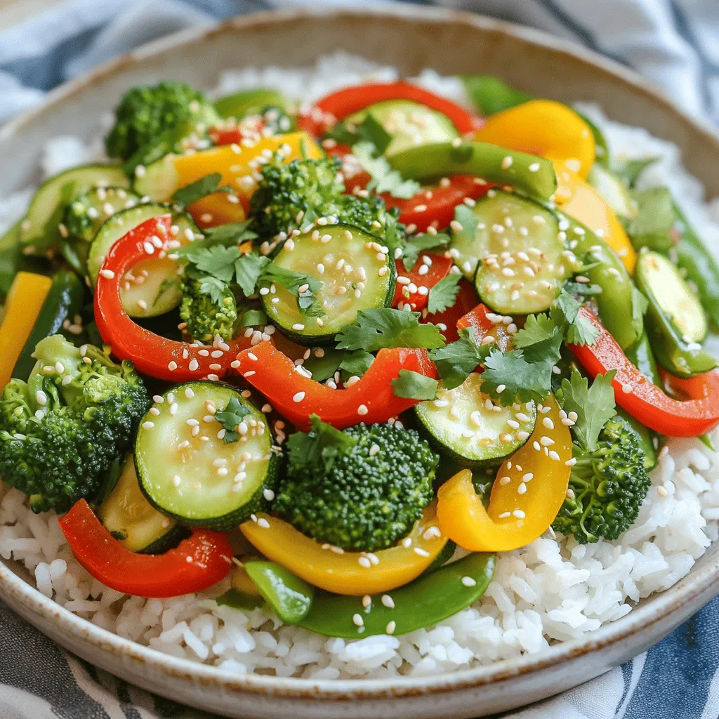 Sommer Veggie Stir-Fry Bowls Frisch und Einfache Zubereitung