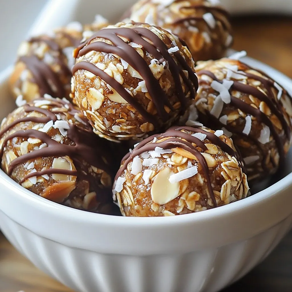 Almond Joy Energy Balls Einfacher Power Snack