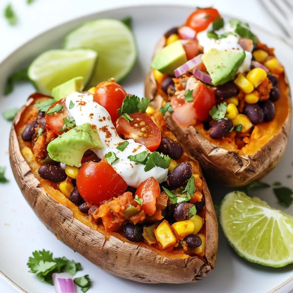 Taco Stuffed Sweet Potatoes Gesunde und schmackhafte Mahlzeit