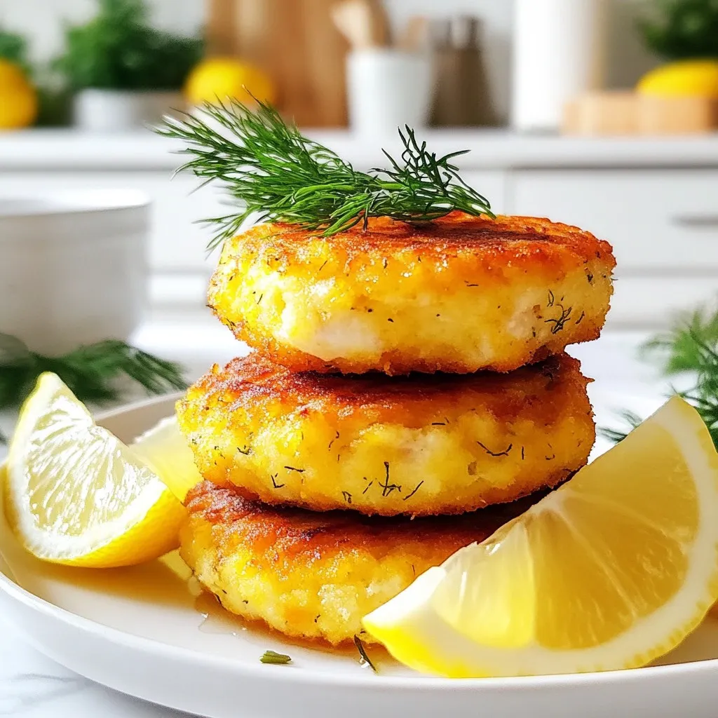 Lemon Dill Salmon Cakes Frisch und Lecker Rezept