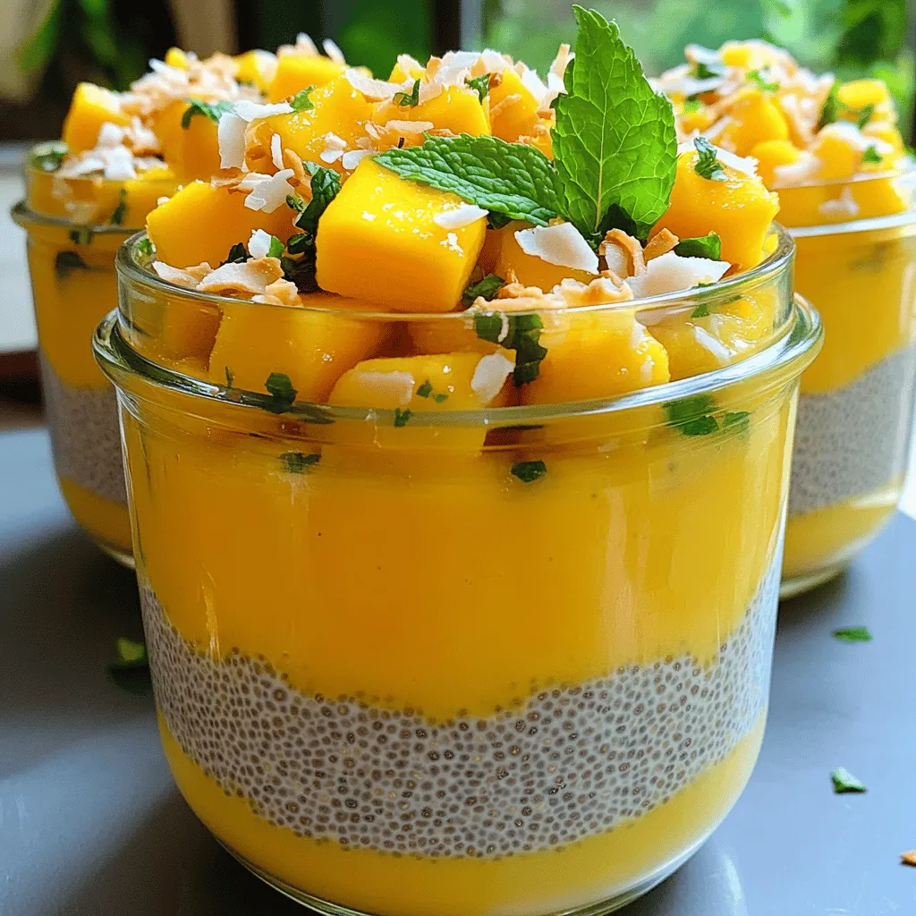 Mango Coconut Chia Pudding Frisch und Lecker Rezept