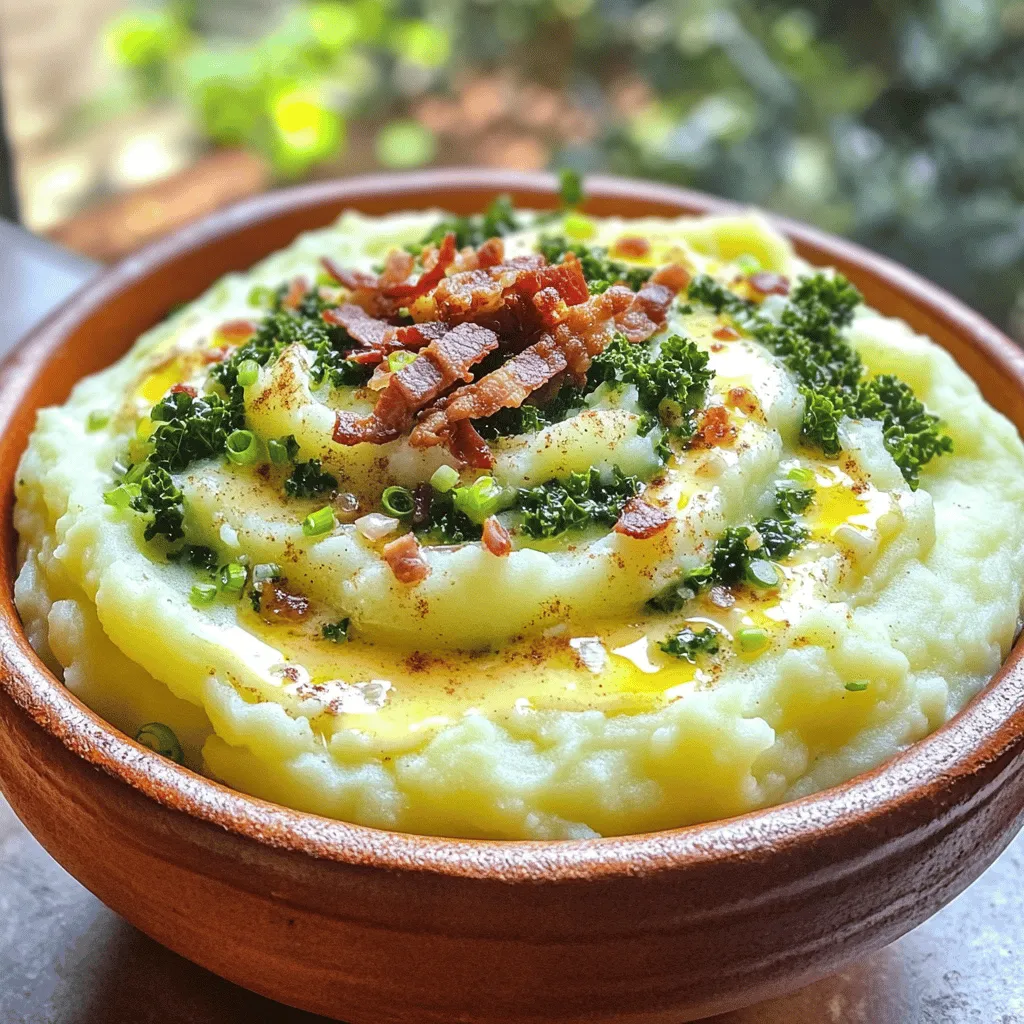 Die Hauptzutaten für Irish Colcannon sind einfach und frisch. Sie bestehen aus Kartoffeln und Kohl. Kartoffeln sind die Basis. Ich empfehle mehligkochende Kartoffeln. Sie machen das Gericht cremig.