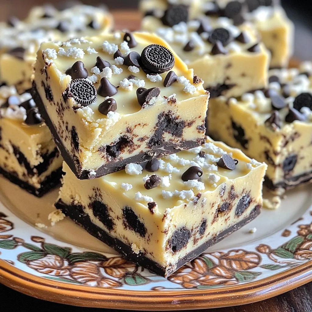 No-Bake Oreo Cookie Dough Bars Einfaches Rezept