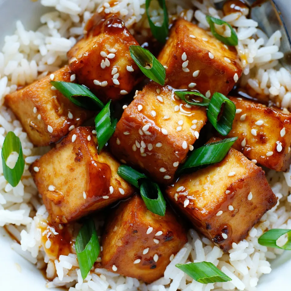 Honey Garlic Sesame Tofu Einfaches und köstliches Gericht