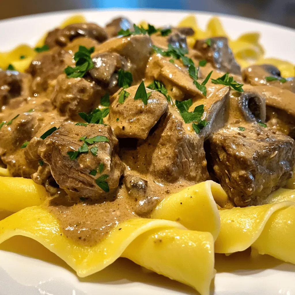 Schmackhaftes Instant Pot Beef Stroganoff Rezept