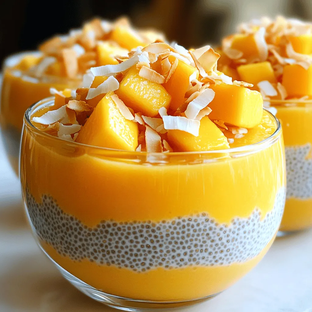 Tropical Mango Chia Pudding Frisch und Gesund Genießen