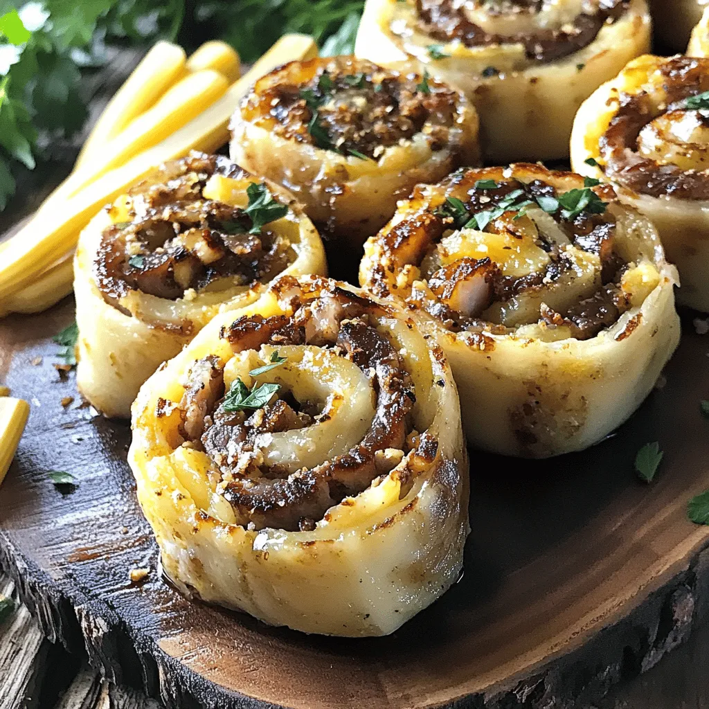 Französische Zwiebel Steak-Pinwheels für jeden Anlass