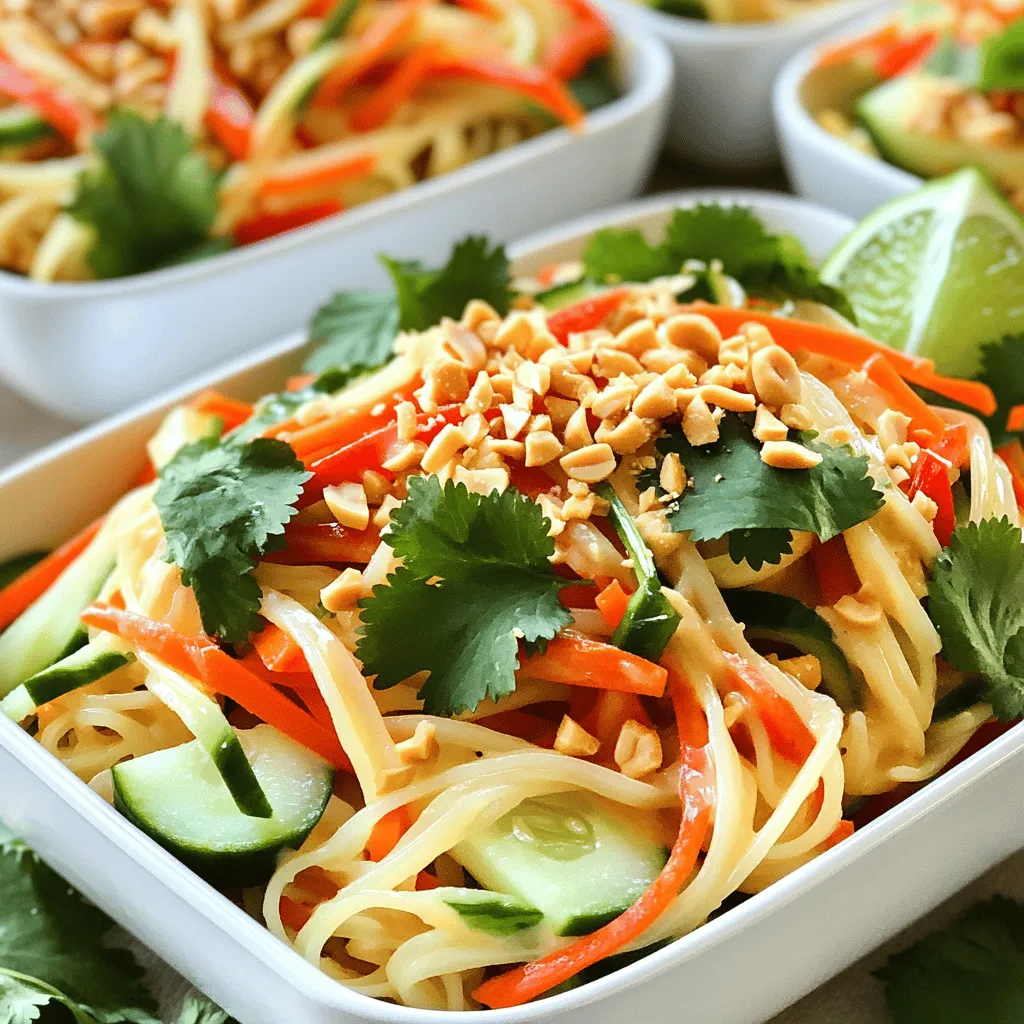 Spicy Thai Noodle Salad Köstlicher Sommergenuss