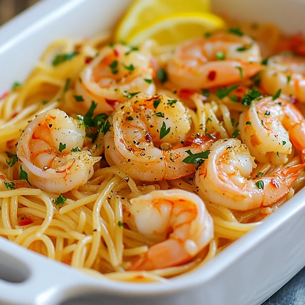 One-Pot Garlic Shrimp Pasta Einfaches und schnelles Rezept