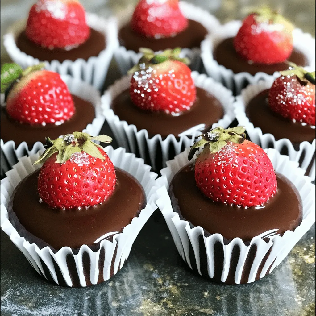 Schokoladenüberzogene Erdbeerschalen Einfach und Lecker